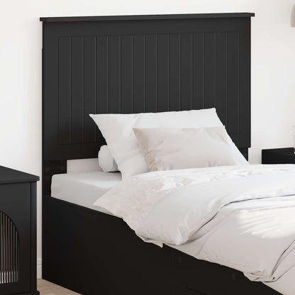 Headboard with Headboard Black Oak 90 cm Engineered wood