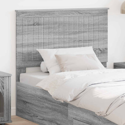 Headboard with Headboard Concrete Grey 90 cm Engineered wood