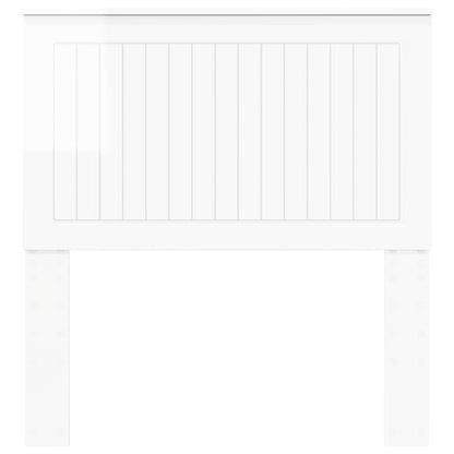 Headboard with Headboard Gloss White 90 cm Engineered wood