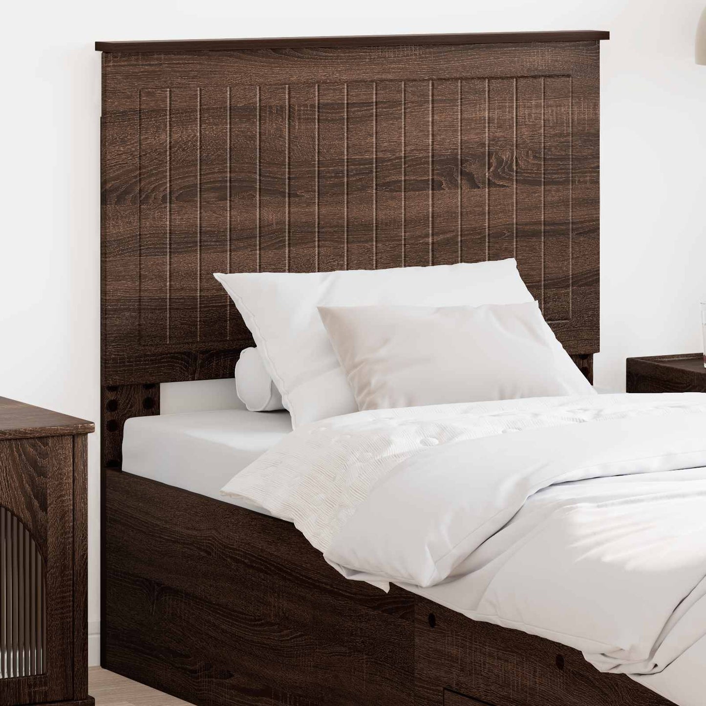 Headboard with Headboard Brown Oak 90 cm Engineered wood