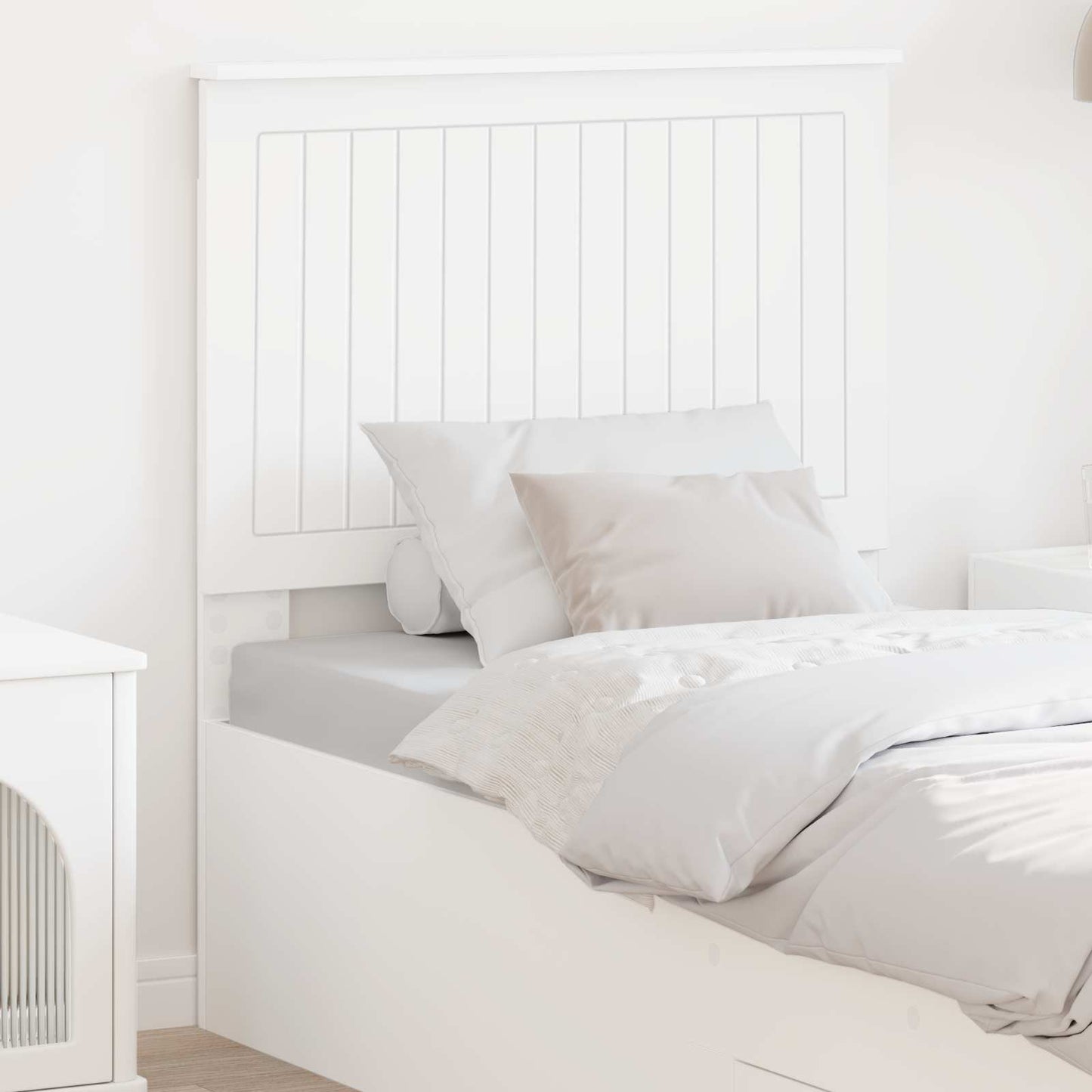 Headboard with Headboard White 80 cm Engineered wood