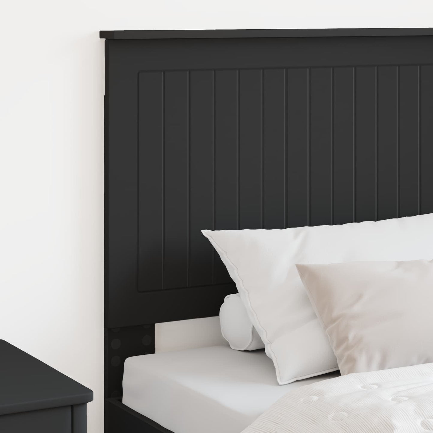 Headboard with Headboard Black Oak 80 cm Engineered wood