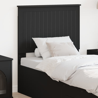 Headboard with Headboard Black Oak 80 cm Engineered wood