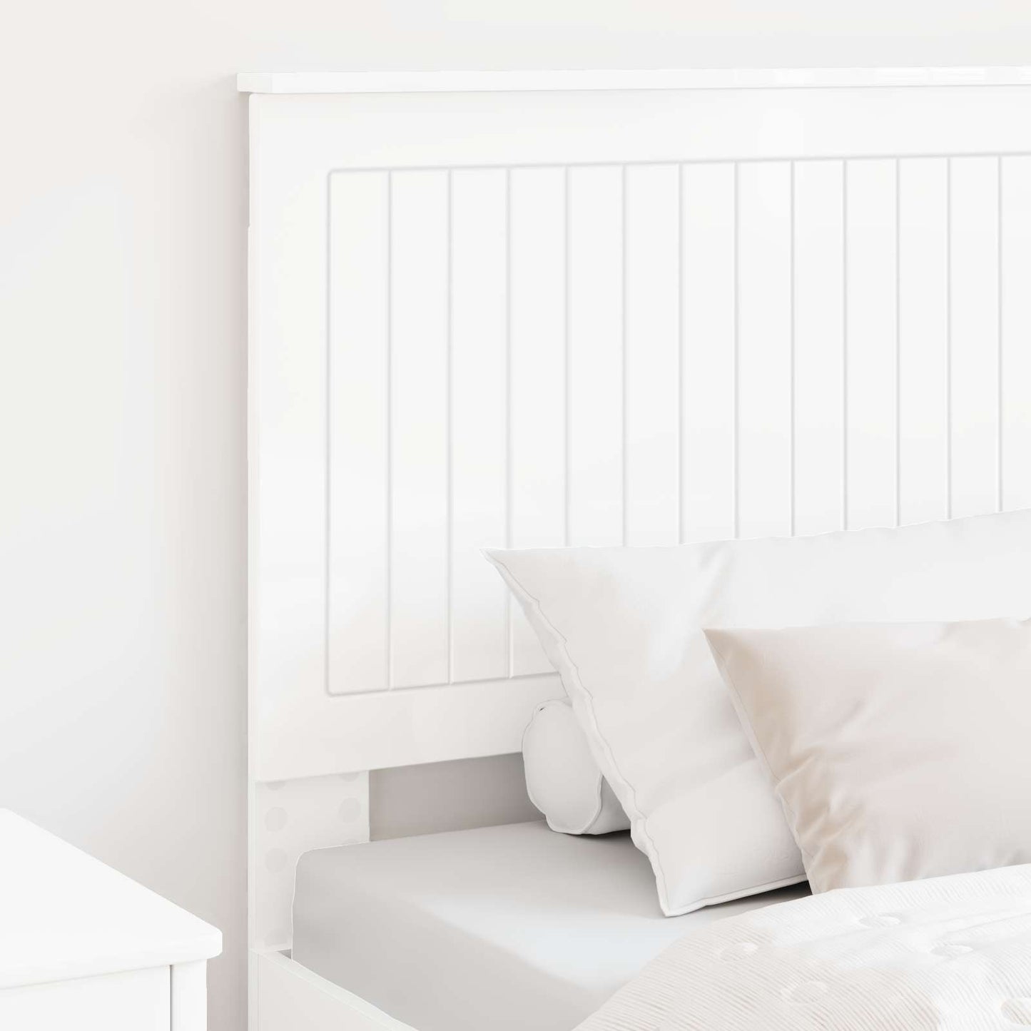 Headboard with Headboard Gloss White 80 cm Engineered wood