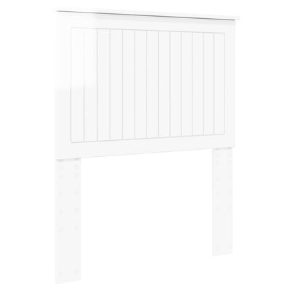 Headboard with Headboard Gloss White 80 cm Engineered wood