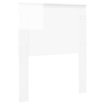 Headboard with Headboard Gloss White 80 cm Engineered wood