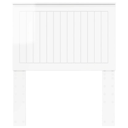 Headboard with Headboard Gloss White 80 cm Engineered wood
