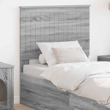 Headboard with Headboard Grey Sonoma 80 cm Engineered wood