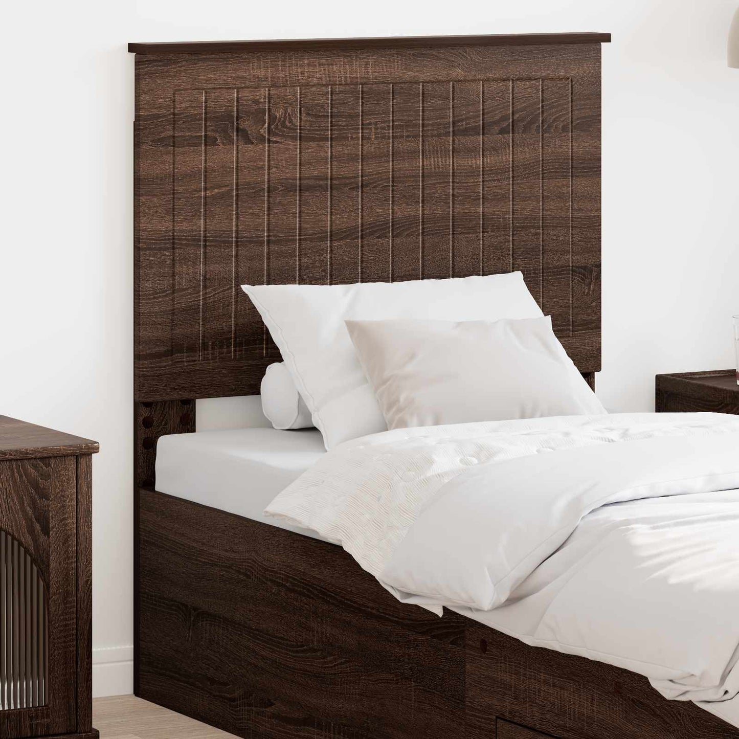Headboard with Headboard Brown Oak 80 cm Engineered wood