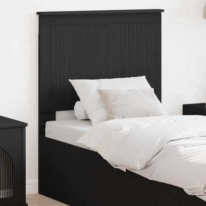 Headboard with Headboard Black Oak 75 cm Engineered wood