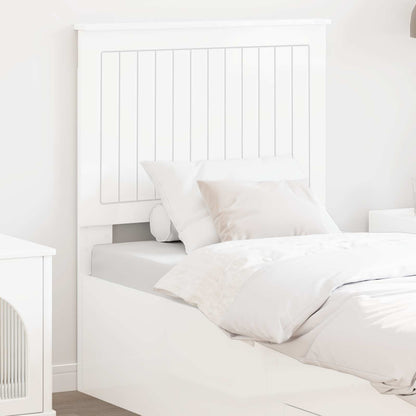 Headboard with Headboard Gloss White 75 cm Engineered wood