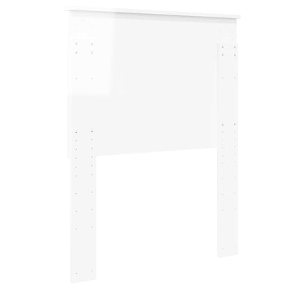 Headboard with Headboard Gloss White 75 cm Engineered wood