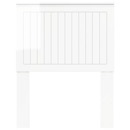 Headboard with Headboard Gloss White 75 cm Engineered wood