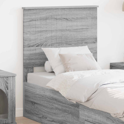 Headboard with Headboard Grey Sonoma 75 cm Engineered wood