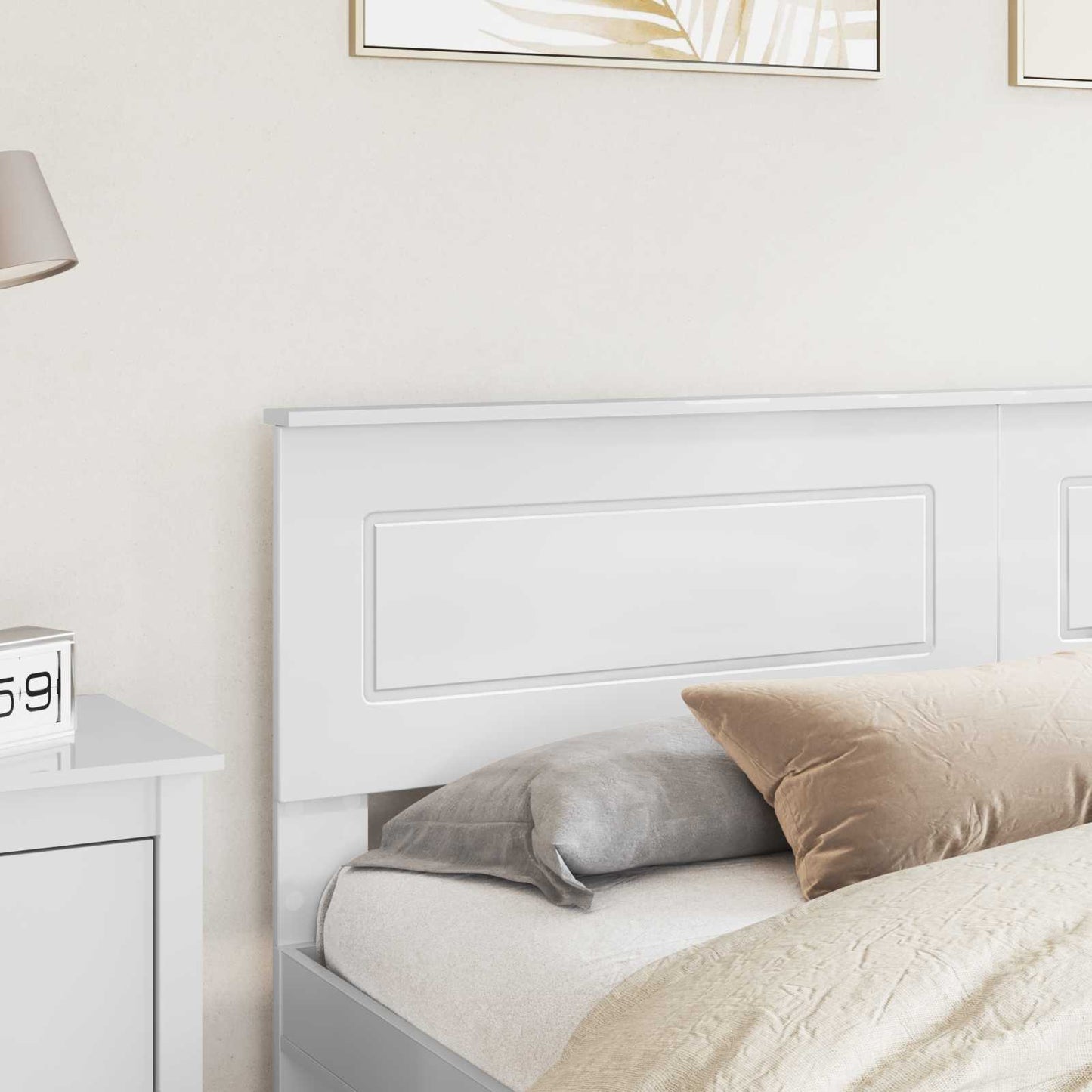 Headboard Gloss White Engineered wood