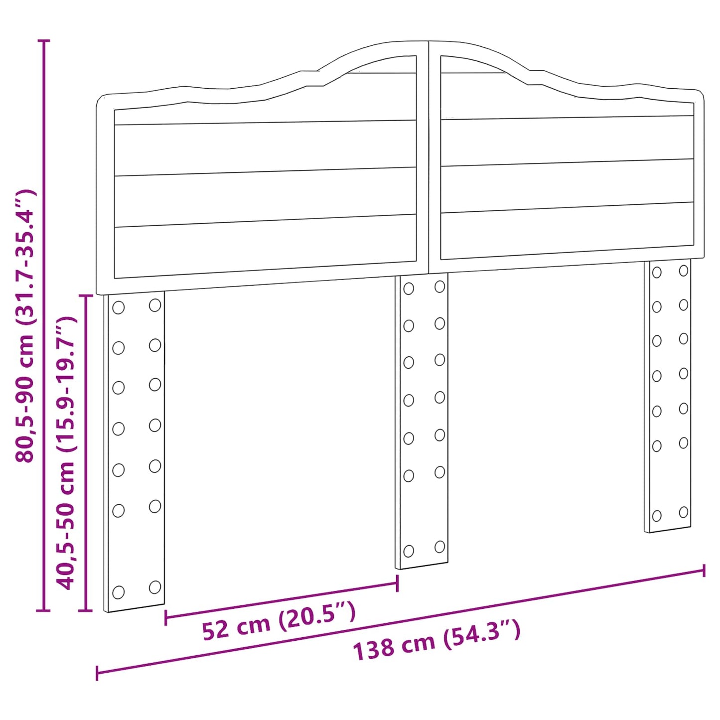 Headboard Artisan Oak Engineered wood