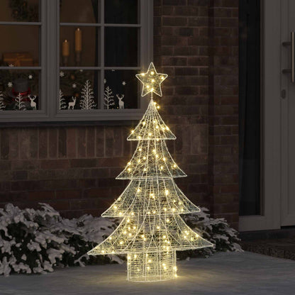 Christmas Tree with 100 LEDs Warm white 120 cm Acrylic