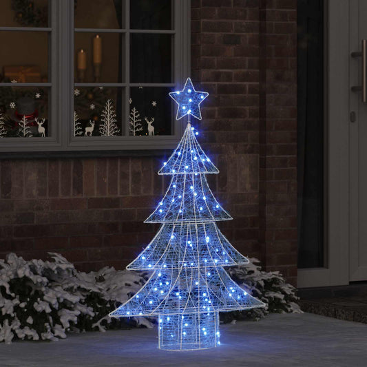Christmas Tree 100 LEDs Blue 120 cm Acrylic