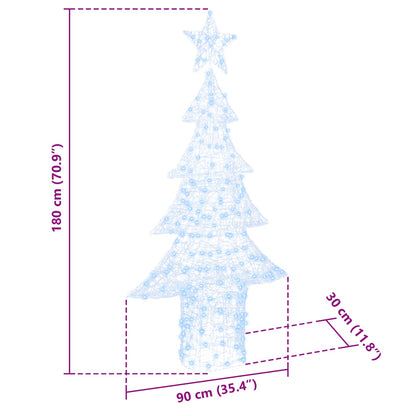 Christmas Tree with 240 LEDs Cold white 180 cm Acrylic