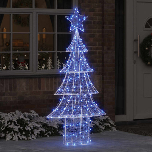 Christmas Tree 240 LEDs Blue 180 cm Acrylic