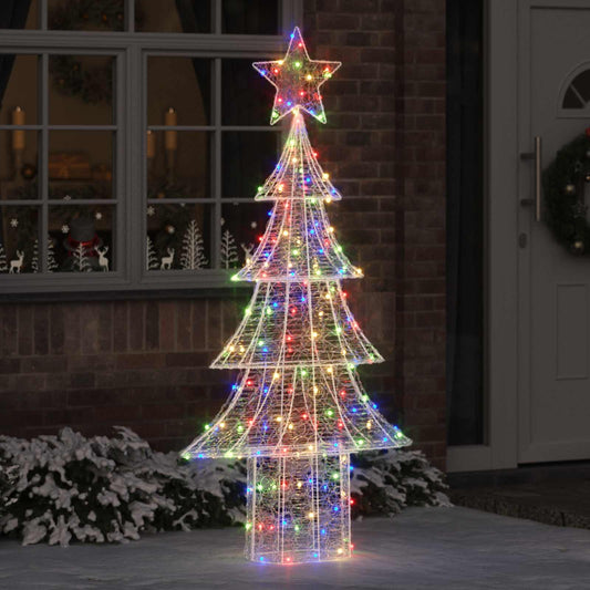 Christmas Tree 240 LEDs Multicolour 180 cm Acrylic