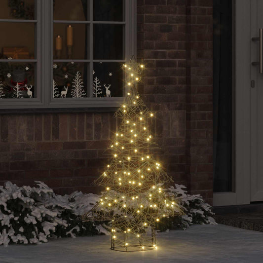 Christmas Tree 120 LEDs Warm white 150 cm Rattan