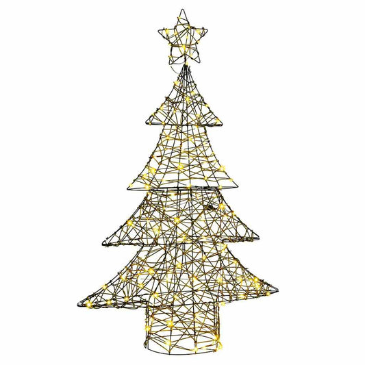 Christmas Tree 120 LEDs Warm white 150 cm Rattan
