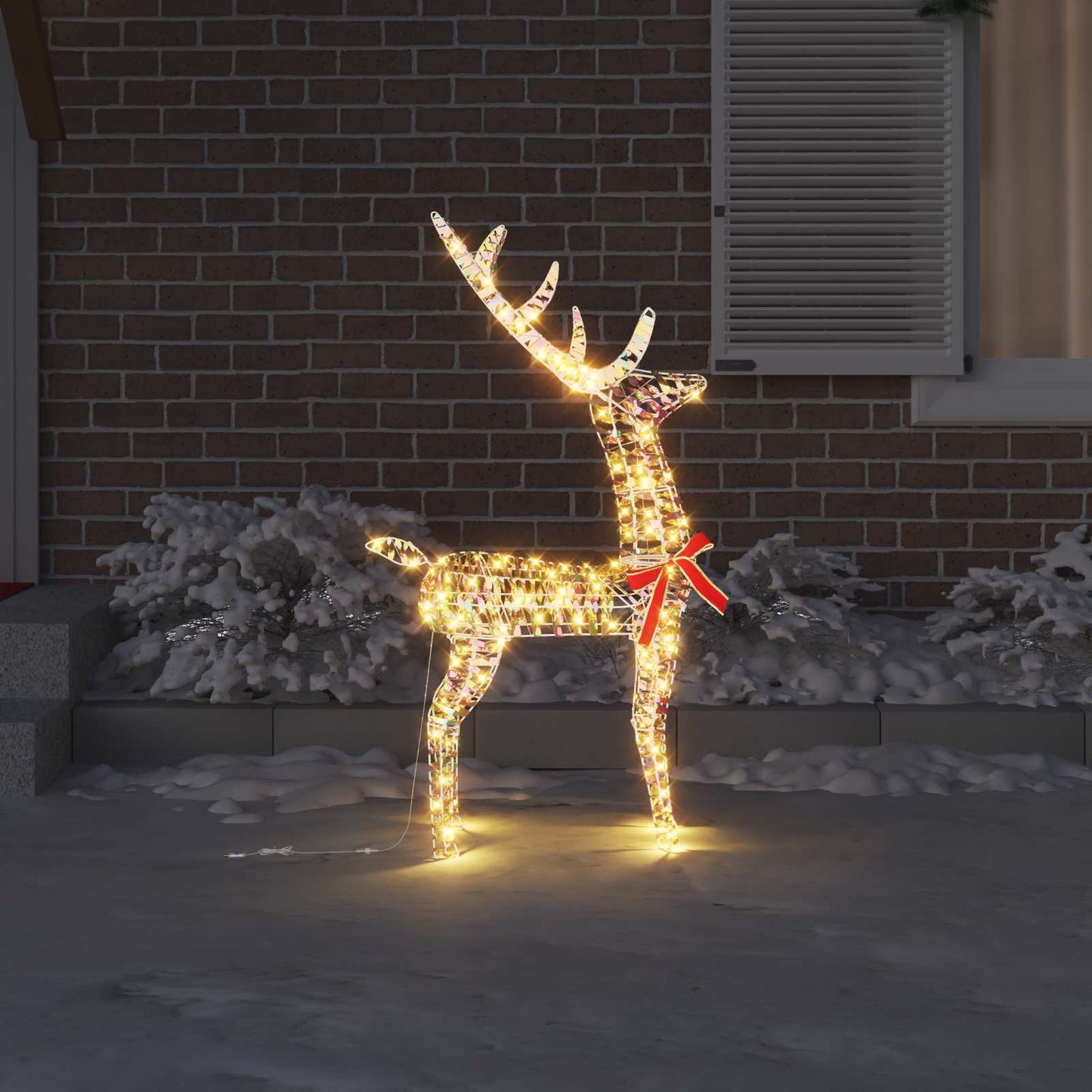 3D Reindeer 140 LEDs Warm white 128 cm PET