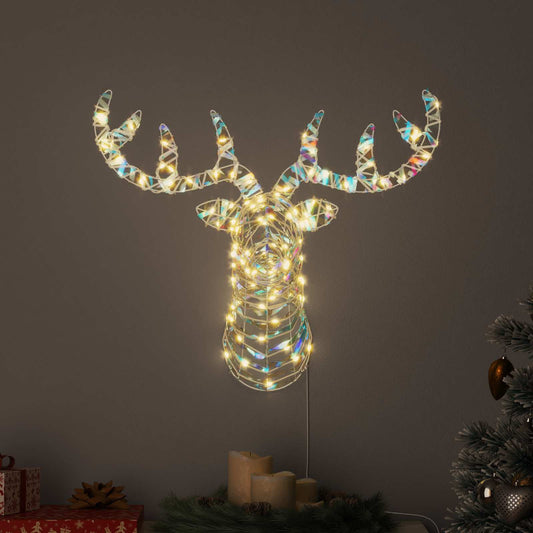 Reindeer Pull Sleigh 140 LEDs Warm white 68 x 36.5 x62.5 cm PET