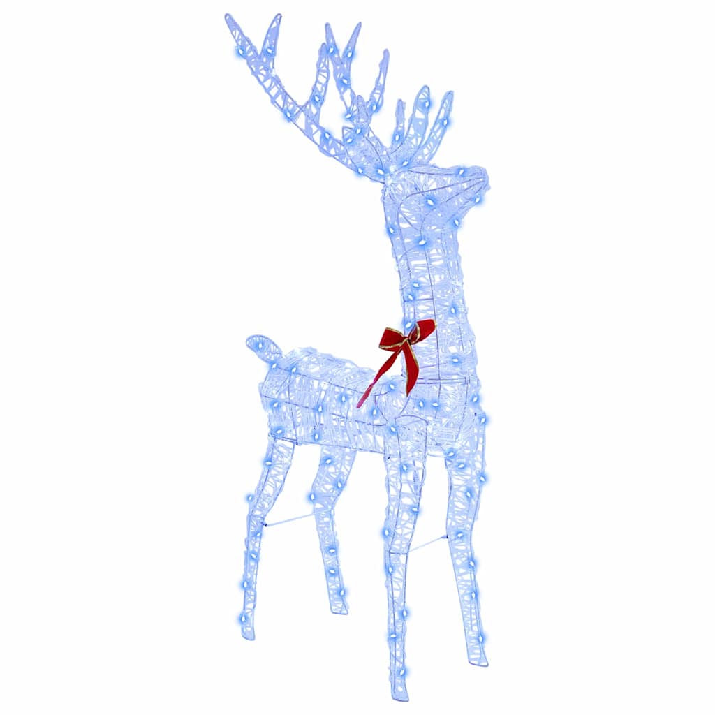 Reindeer Pull Sleigh Blue 70 x 24 x 128 cm Acrylic 200 LEDs