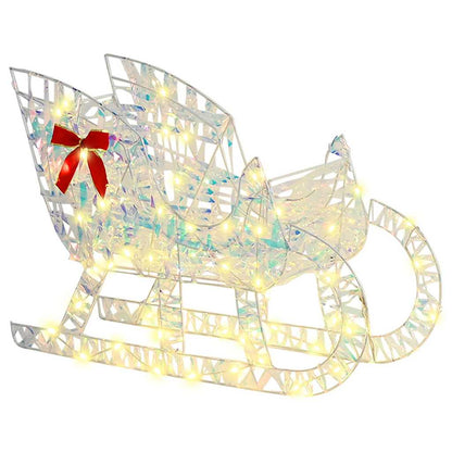 Reindeer Pull Sleigh Warm white 70 x 26 x 129 cm PET