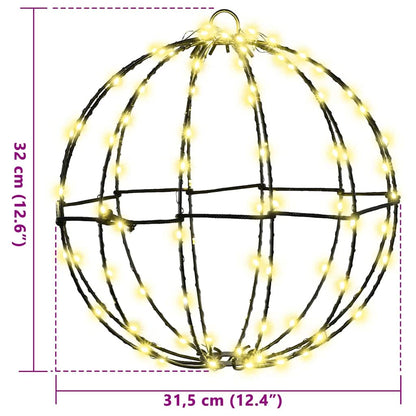 Ball with 96 LEDs Warm white 30 cm Metal