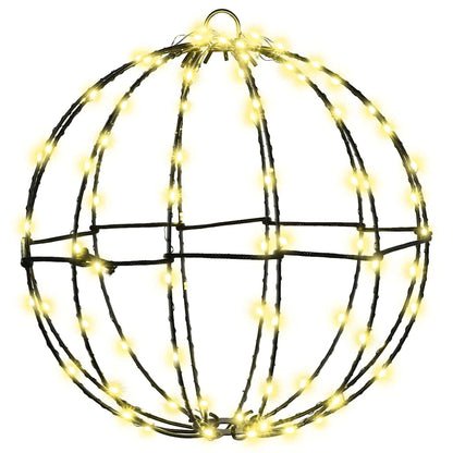 Ball with 192 LEDs 2 pcs Warm white 30 cm Metal