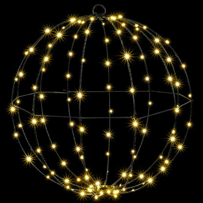 Ball with 320 LEDs 2 pcs Warm white 50 cm Metal