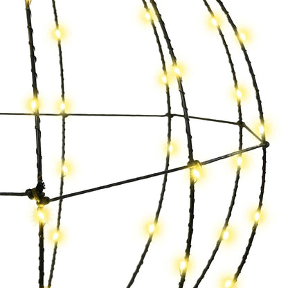 Ball with 384 LEDs 2 pcs Warm white 60 cm Metal