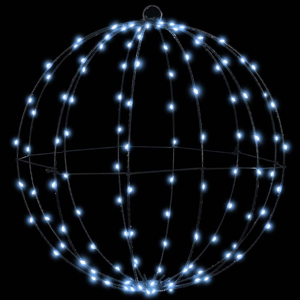 Ball with 320 LEDs 2 pcs Cold white 50 cm Metal