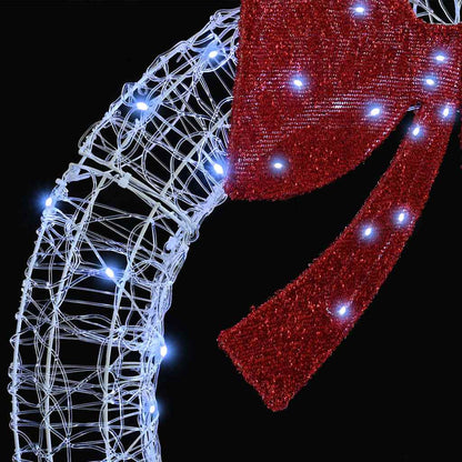 Wreath with 60 LEDs Cold white 76 x 76 x8.5 cm Acrylic
