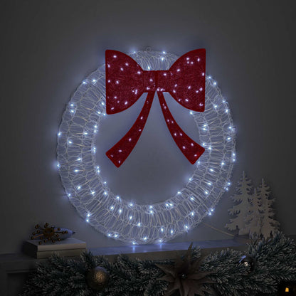 Wreath with 60 LEDs Cold white 76 x 76 x8.5 cm Acrylic