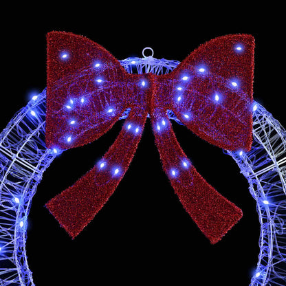 Wreath with 60 LEDs Blue 76 x 76 x8.5 cm Acrylic