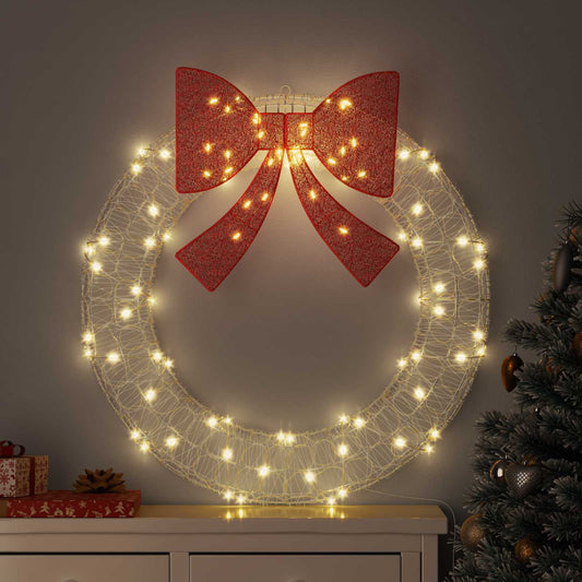 Wreath 80 LEDs Warm white 92 x 92 x 9.5 cm Acrylic