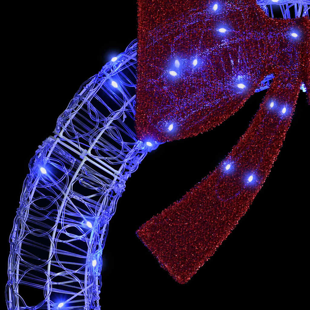 Wreath with 80 LEDs Blue 92 x 92 x 9.5 cm Acrylic
