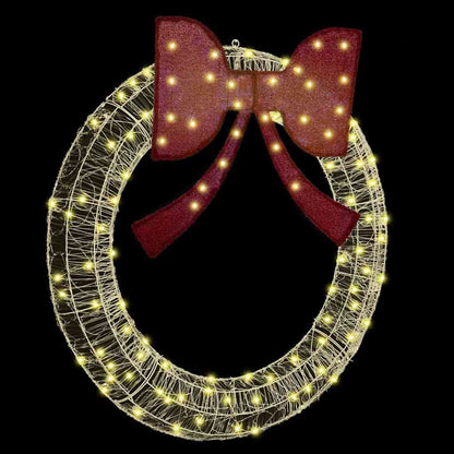 Wreath with 150 LEDs Warm white 120 cm Acrylic