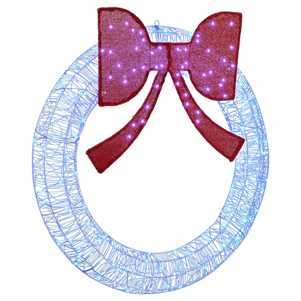 Wreath with 150 LEDs Blue 120 cm Acrylic