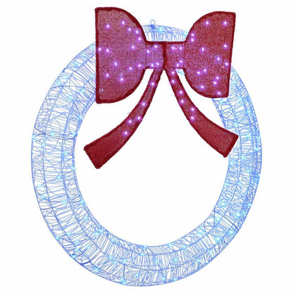 Wreath with 150 LEDs Blue 120 cm Acrylic