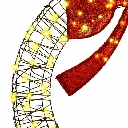 Wreath with 150 LEDs Warm white 121 x 121 x 10 cm Rattan