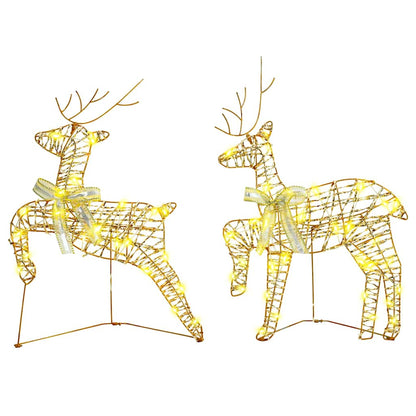 LED Reindeers with 40 LEDs 2 pcs Warm White PET