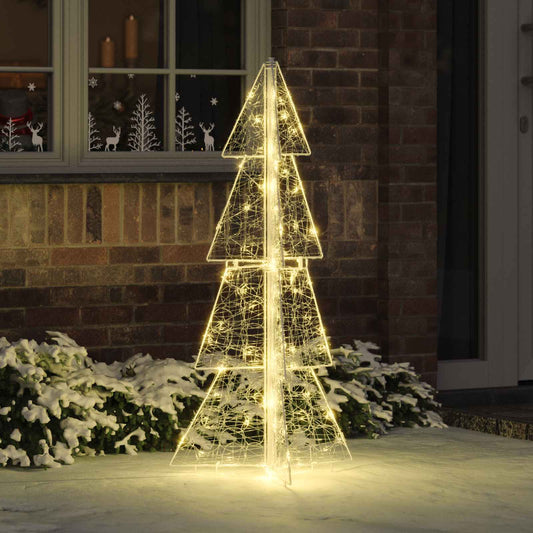 Christmas Tree 100 LEDs Warm White 120 cm Acrylic