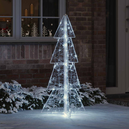 Christmas Tree with 100 LEDs Cold White 120 cm Acrylic