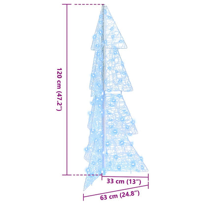 Christmas Tree with 100 LEDs Cold White 120 cm Acrylic