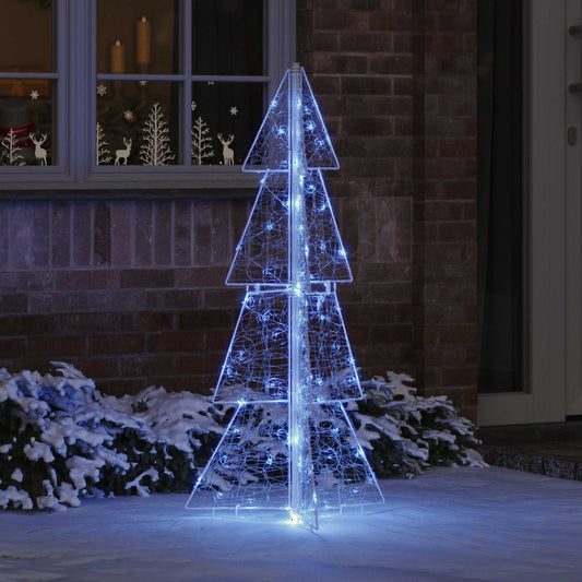 Christmas Tree 100 LEDs Blue 120 cm Acrylic
